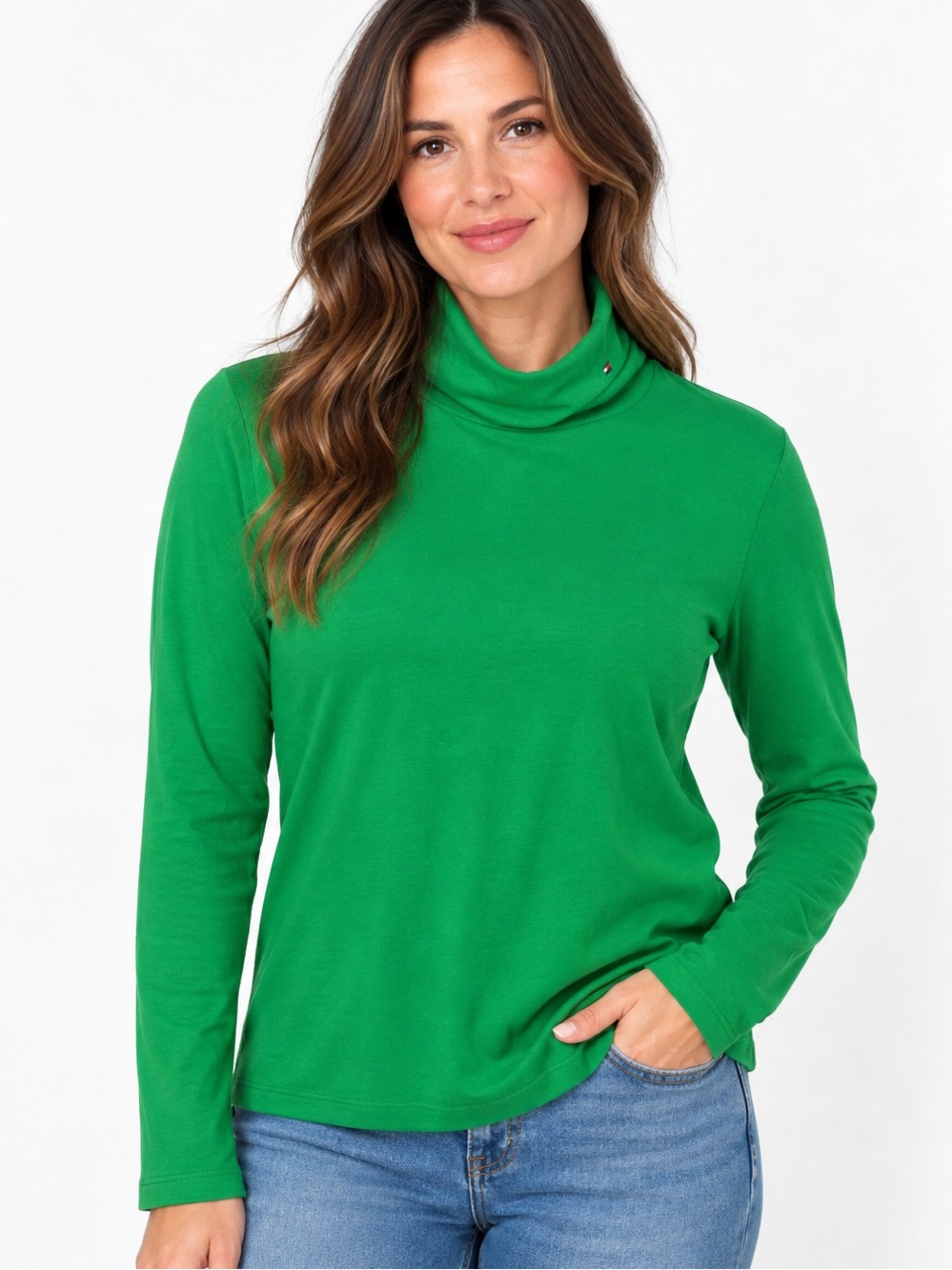 Tommy Hilfiger Kelly Green Turtleneck Sweater